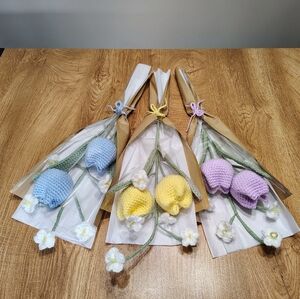 Handmade Tulip Bouquets In Pastel Colors 🌷